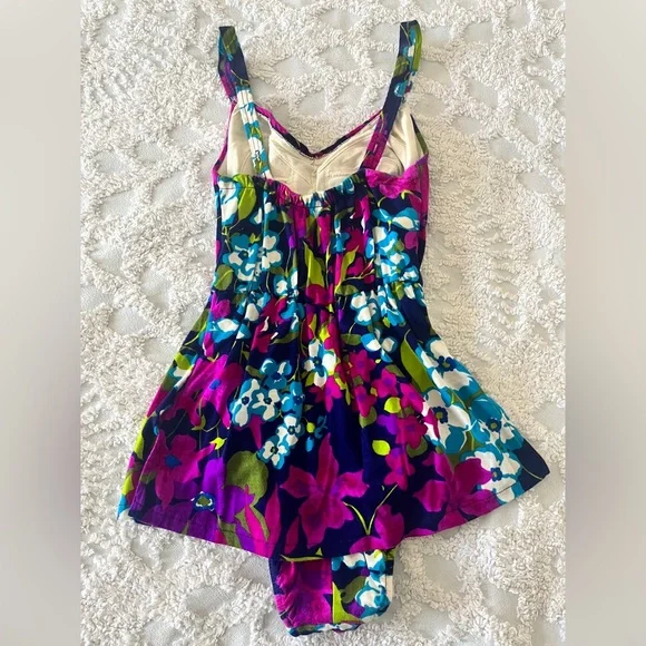 Vintage 1950s Chapter House Floral Pinup Bathing Suit VTG 10 (32) - Picture 7 of 11